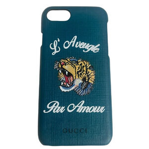 Gucci Iphone 7 Tiger Head Green Case